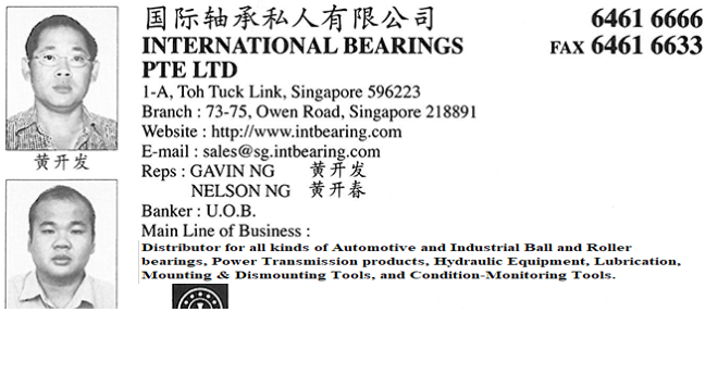 INTERNATIONAL BEARINGS PTE LTD