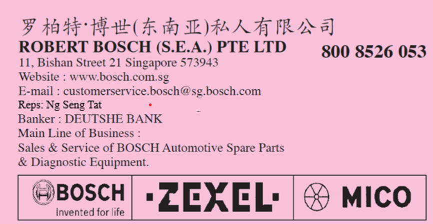 ROBERT BOSCH ( S.E.A ) PTE LTD