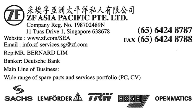 ZF ASIA PACIFIC PTE. LTD.